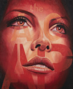 DREW GREGORY (1947- ), The Face Shaper, oil on canvas triptych, signed and titled verso, ​61 x 51cm each - 3