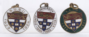 SYDNEY UNIVERSITY: enamel fobs & badges for "Sydney University Union" 1921-22, 1922-23, 1923-24 & 1924-25; "S.U.S.U." 1923-24 and 1930-31; "S.U.W.U." 1930 badge and "S.U.P.A." Life Member badge. A scarce group. (8 items). - 2