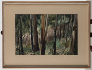 CHARLES WILLIAM BUSH (1919 - 1989), The Golden Trunk, watercolour, signed lower right, further endorsed "To Norman Banks from June, Phyl and Charles [Bush] 1963", 36 x 55cm. - 2