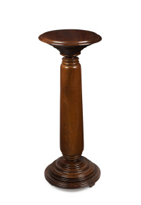 An antique Australian pedestal, finely turned blackwood, late 19th century, 93cm high, 36cm diameter