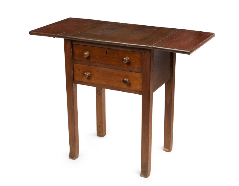 An antique book press table with drop-sides, Australian cedar, 19th century,