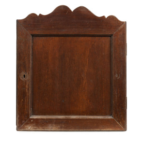 A Colonial wall cabinet with moustache pediment, full cedar construction, Barossa Valley, South Australian origin, 19th century, 52cm high, 46cm deep, 21cm deep