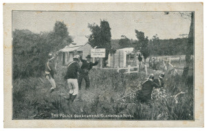 c1906 Arras Press: Ned Kelly Series "The Police Surrounding Glenrowan Hotel'.