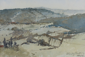 WENDY COURTNEY, Landscape, watercolour, signed and date 1992 lower right, 19 x 28cm.