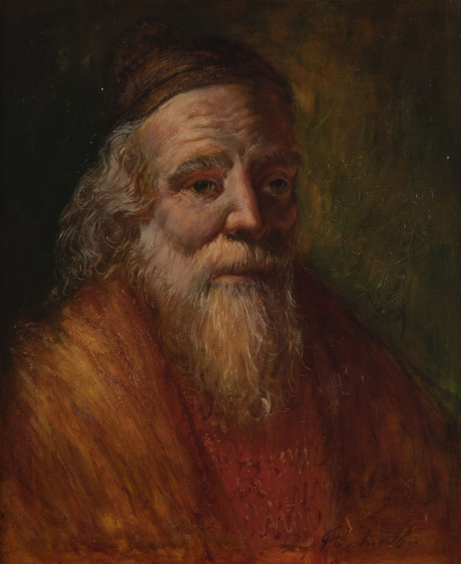 WESLEY PENBERTHY (1920 - 2017), Portrait of an old man, oil & tempera on board, signed lower right,