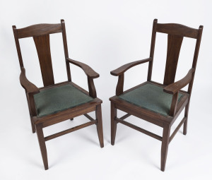 Two Australian carver chairs, blackwood and Tasmanian oak, early 20th century,