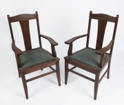 Two Australian carver chairs, blackwood and Tasmanian oak, early 20th century,