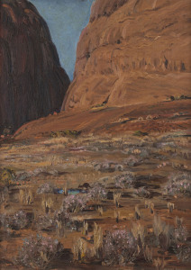NEIL DOUGLAS (1911 - 2003) The Olgas, oil on board, signed lower right,