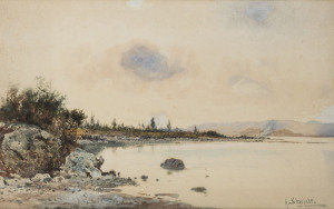 A. SINCLAIR River Landscape, Scotland, watercolour, circa 1900, signed lower right, 29 x 45cm.