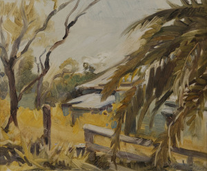 P.G. McMILLAN Bush farmhouse, oil on board, signed lower right,