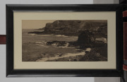 VICTORIAN RAILWAYS: Little Bird Rock, sepia print, circa 1910, 29 x 59cm from a series of photographs displayed in Victorian Railway carriages. - 2