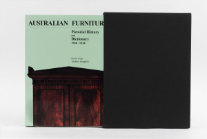 KEVIN FAHY & ANDREW SIMPSON, "Australian Furniture Pictorial History And Dictionary, 1788-1938", [Syd. 1998] limited edition 1929/2000 copies signed by the authors, with d/j and slip case, near mint condition in original shipping carton