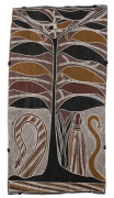 DAVID MALANGI DAYMIRRINGU (1927 - 1999), Gurramirringu Story, Earth pigments on bark, inscribed verso, 'D. Malangi/1974', 103 x 55cm, Provenance: Deutscher-Menzies, Fine Aboriginal Art, Melbourne, 29/06/1999, Lot No. 167.