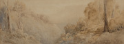 ROBERT SIDNEY COCKS (1866 - 1939), (Bush landscape), watercolour, signed lower left, ​inscribed "171" lower right, 19 x 50cm.