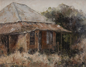 MARGERY BOYLE (Australian), House at Lang Lang, oil on board, signed lower left, 62 x 76cm.