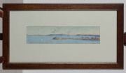 P. LINDSAY (1870-1952), Sydney Harbour From Bradley Head, watercolour, signed lower right "P. Lindsay", titled lower left, 9.5 x 41cm - 2