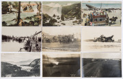 AUSTRALIAN POSTCARD range including a group of 4 RP ANZAC Cove images not previously by us; "General Birdwood's Visit to Frankston"; "F. Castro's Butcher's Shop, Wagga Wagga"; "Echuca Wharf"; "Railway Station, Derrinallum"; "Moore Bros, Travelling Chaff C - 2