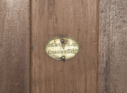 W. H. ROCKE & Co. MELBOURNE Australian Colonial cedar two door chiffonier with curved scroll back, two cushion moulded drawers and internal cellarette drawer, circa 1860, pine secondary timbers with pressed brass manufacturers label to the interior, ​ ​16 - 2