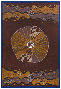 FRANK BRONSON NELSON TJAKAMARRA (1948-) Walpa Jukurrpa (Wind Dreaming), acrylic on canvas, inscribed verso with stock no. RG2184 118 x 181cm. Provenance: Bonhams & Goodman, Australian and Aboriginal Art, Sydney, 08/05/2007, Lot No. 535.