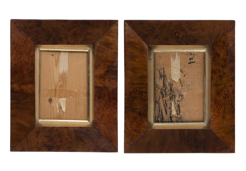 A fine pair of Colonial Australian picture frames, musk with original gilt slip and glass, circa 1845, 28 x 24cm overall, internal slip size 14.5 x 10cm
