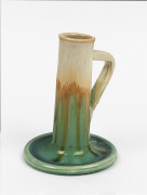 REMUED green glazed candlestick, incised "Remued 157", 13cm high