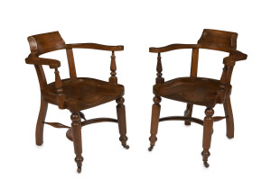 A pair of Australian blackwood chairs, late 19th century, possibly W.H. ROCKE & Co. of Melbourne.