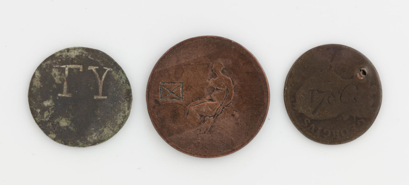 Three convict era tokens, early 19th century