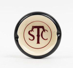 MARTIN BOYD "S. T. C." Radios" promotional pottery ashtray, incised "Martin Boyd", 11cm diameter