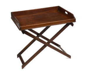 A rare Australian cedar butler's tray table, New South Wales origin, mid 19th century, 70cm high, 76cm wide, 50cm deep