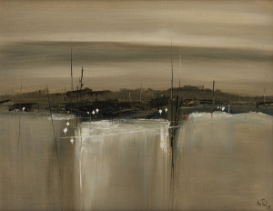 MAX PAULL (Harbour reflections), oil on board, signed and dated '83 lower right,