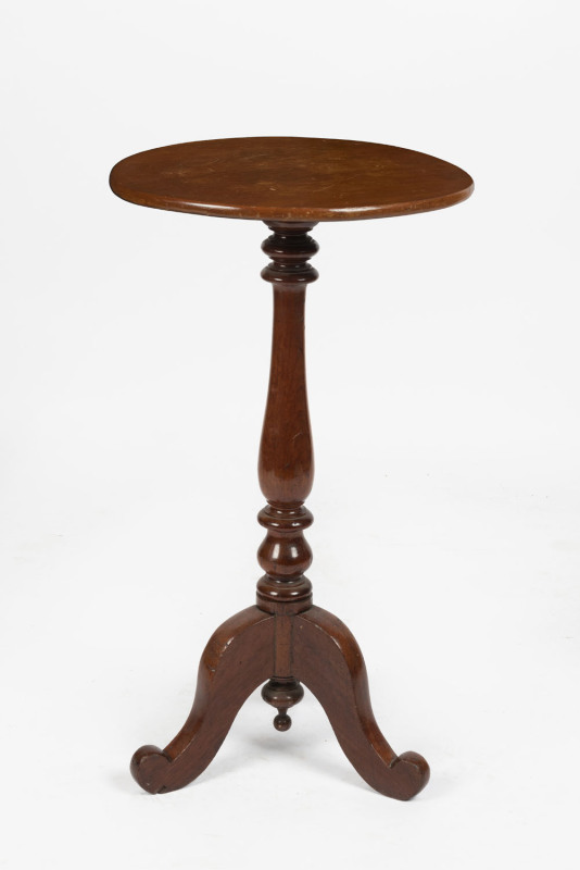 An antique Australian cedar wine table, late 19th century, 77cm high, 42cm diameter