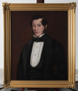 WILLIAM BUELOW GOULD, Attributed, (Portrait of a Gentleman, Believed to Be John Brundell in Hobart Town) , c1850, oil on canvas, 76 x 62cm. - 2