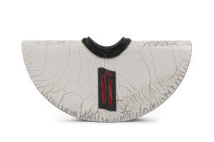 BRITTA STOLLE JACOB studio pottery Raku vessel, circa 2004, impressed mark to base, 71cm high, 35cm wide