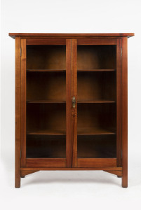 An Australian blackwood bookcase, early 20th century, 126cm high, 102cm wide, 36cm deep