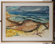 ULDIS ABOLINS (1923 - 2010) Beach scene, watercolour, initialled and dated '60 lower left, - 2