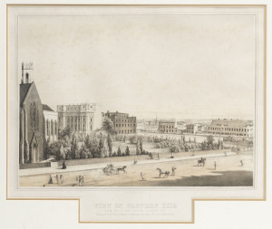 (After) HENRY GRITTEN (1818-1873), View on Eastern Hill [From Half Way House, Albert St.], lithograph, from Charles Troedel's “The Melbourne Album” pub. Melbourne 1863/64, 27 x 36cm.