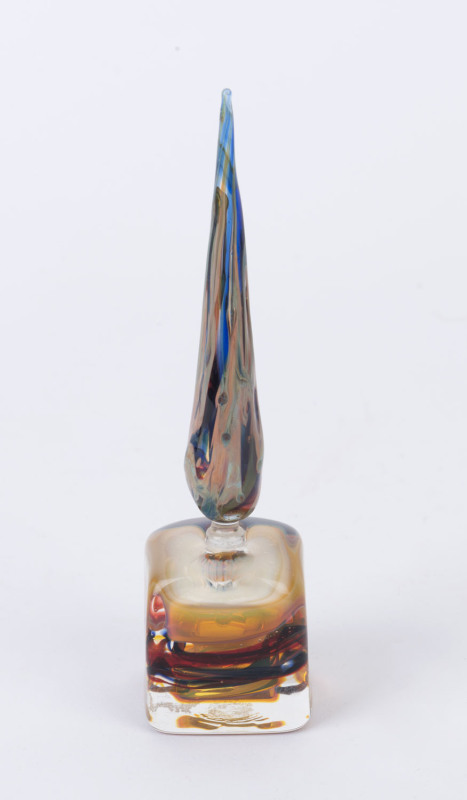 TONY TRIVETT Australian art glass perfume bottle, ​14cm high