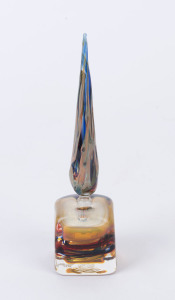 TONY TRIVETT Australian art glass perfume bottle, 14cm high