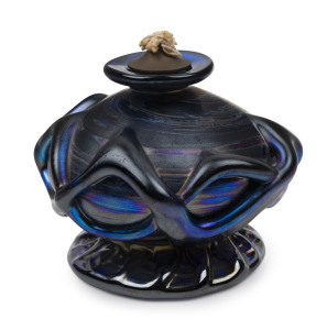TINA COOPER & MARK GALTON Martini glass oil burner lamp, 8cm high, 9cm wide