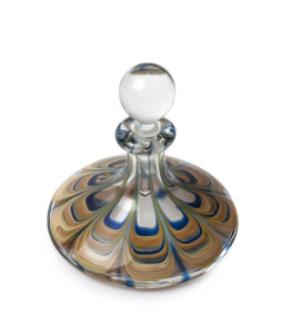 TONY TRIVETT Australian art glass perfume bottle, ​8cm high, 6cm wide