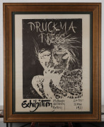 DRUCKMA PRESS Exhibition poster, lithograph, 94 x 73cm (sheet size) text continues "Exhibition, Melbourne University Gallery, 24 Feb. - 11 Mar. 1981" - 2