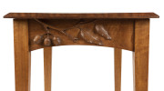 ROBERT PRENZEL centre table, Queensland maple with carved gumnuts, leaves, blossoms and branches on four sides, early 20th century, 74cm high, 92cm wide, 58cm deep - 3