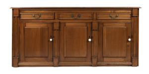 An Australian cedar kitchen dresser base, Bendigo, Victoria, 19th century, 84cm high, 181cm wide, 59cm deep