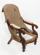 An antique Australian cedar armchair, barn find condition, 19th century, ​97cm high, 64cm across the arms