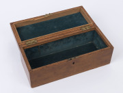 An Australian timber jewellery box with tumbling box design, acacia, huon pine and kauri pine, circa 1900, ​11.5cm high, 29.5cm wide, 12.5cm deep - 2