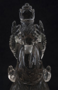 An Indian carved rock crystal statue of a four-armed Ganesh with crown, 19th century, ​13.5cm high - 2