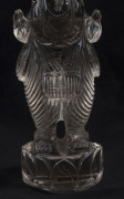 An Indian carved rock crystal statue of a four-armed Ganesh with crown, 19th century, ​13.5cm high - 6