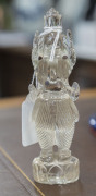 An Indian carved rock crystal statue of a four-armed Ganesh with crown, 19th century, ​13.5cm high - 10