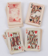 DOMINOES, PLAYING CARDS, CHESS & GAMES. An impressive array including whalebone and ebony dominoes, fine travelling games box, miniature chess, novelty playing cards etc, 19th and 20th century. - 4