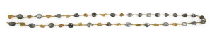 An Australian necklace, Pilbara gold nugget specimens with black Broome pearls, 20th century, 80cm long